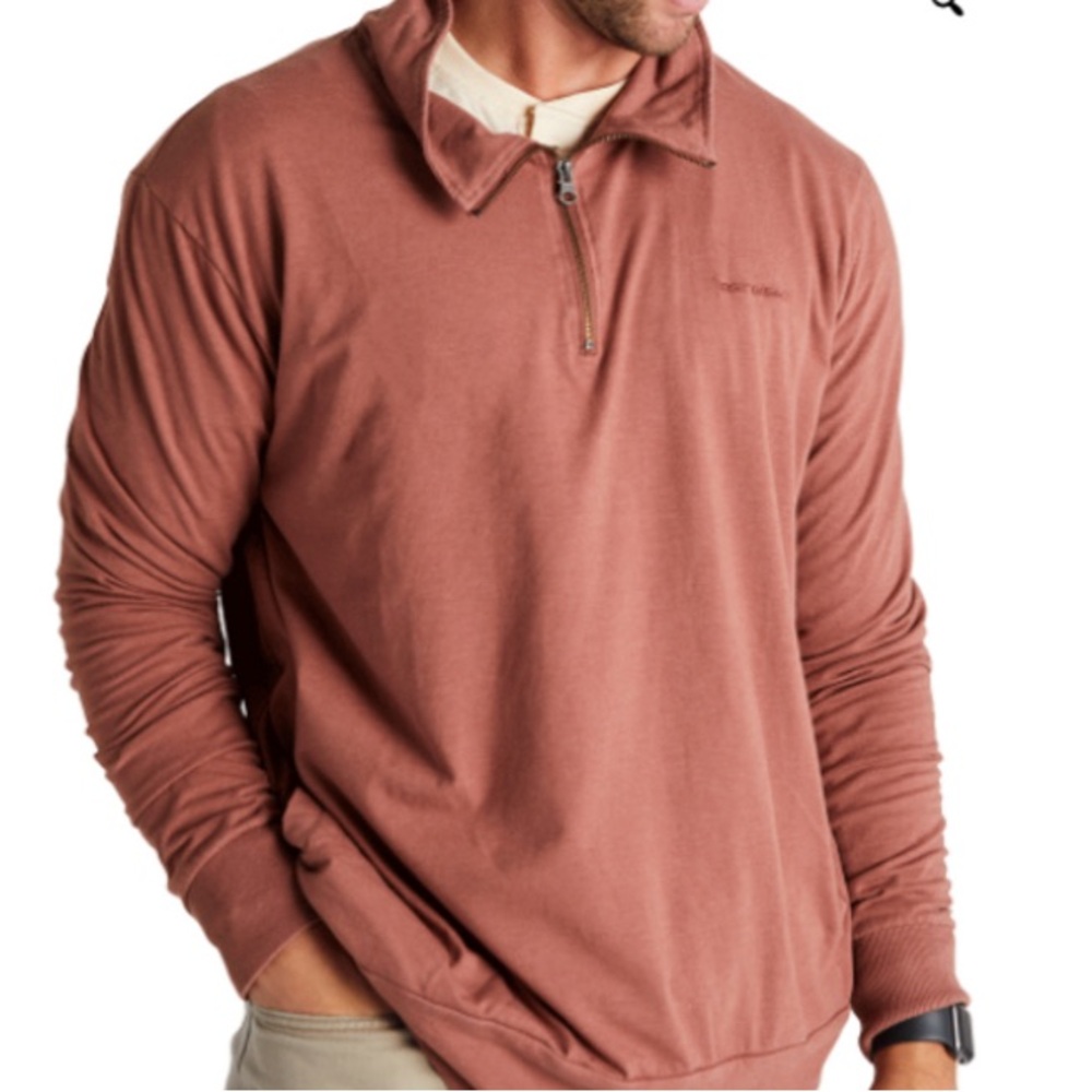 Banded hidden lakes 1/4 zip Long Sleeve Henly Top Mens Size Large